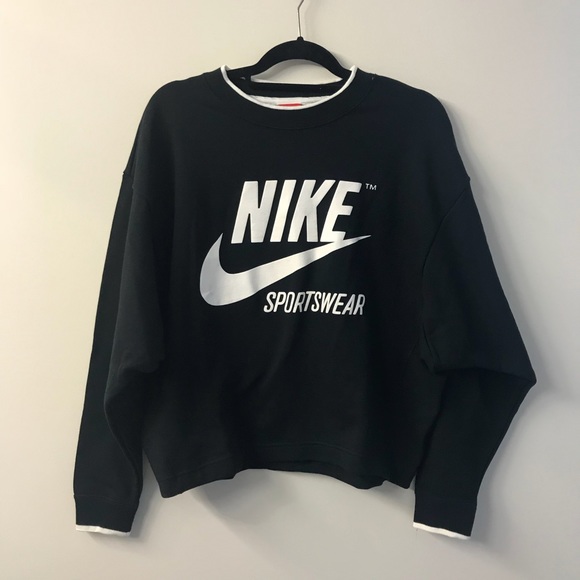 Nike Sportswear Crewneck Sweatshirt Black - Picture 2 of 4